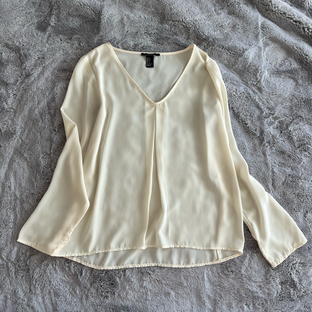FOREVER 21 Cream Blouse